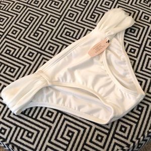 Victoria’s secret white bikini bottom ruched sides